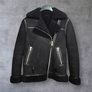 All Saints Black Shearling Jacket